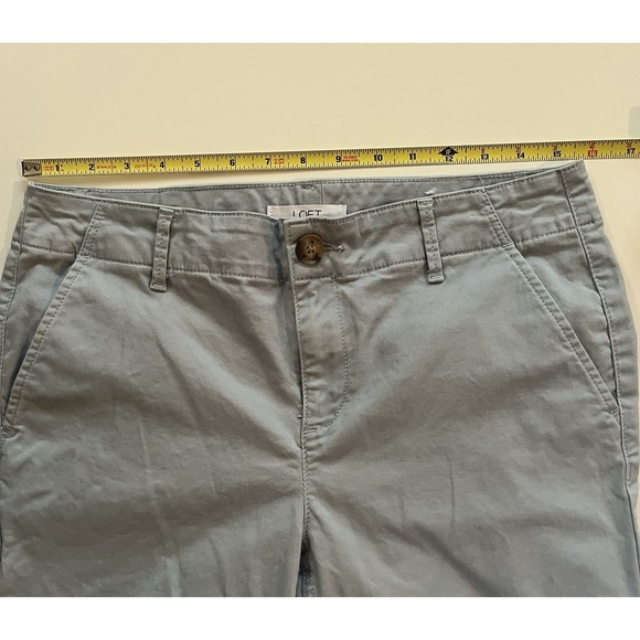 LOFT Women's Size 4 The‎ Slim Chino Pant Sky Light Blue 97% Cotton Straight Leg - Picture 8 of 8